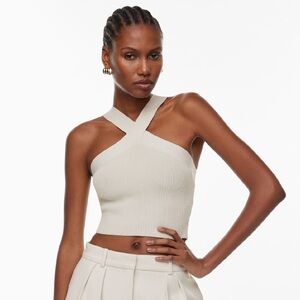 Aritzia Babaton Sculpt Knit Criss Cross Tank